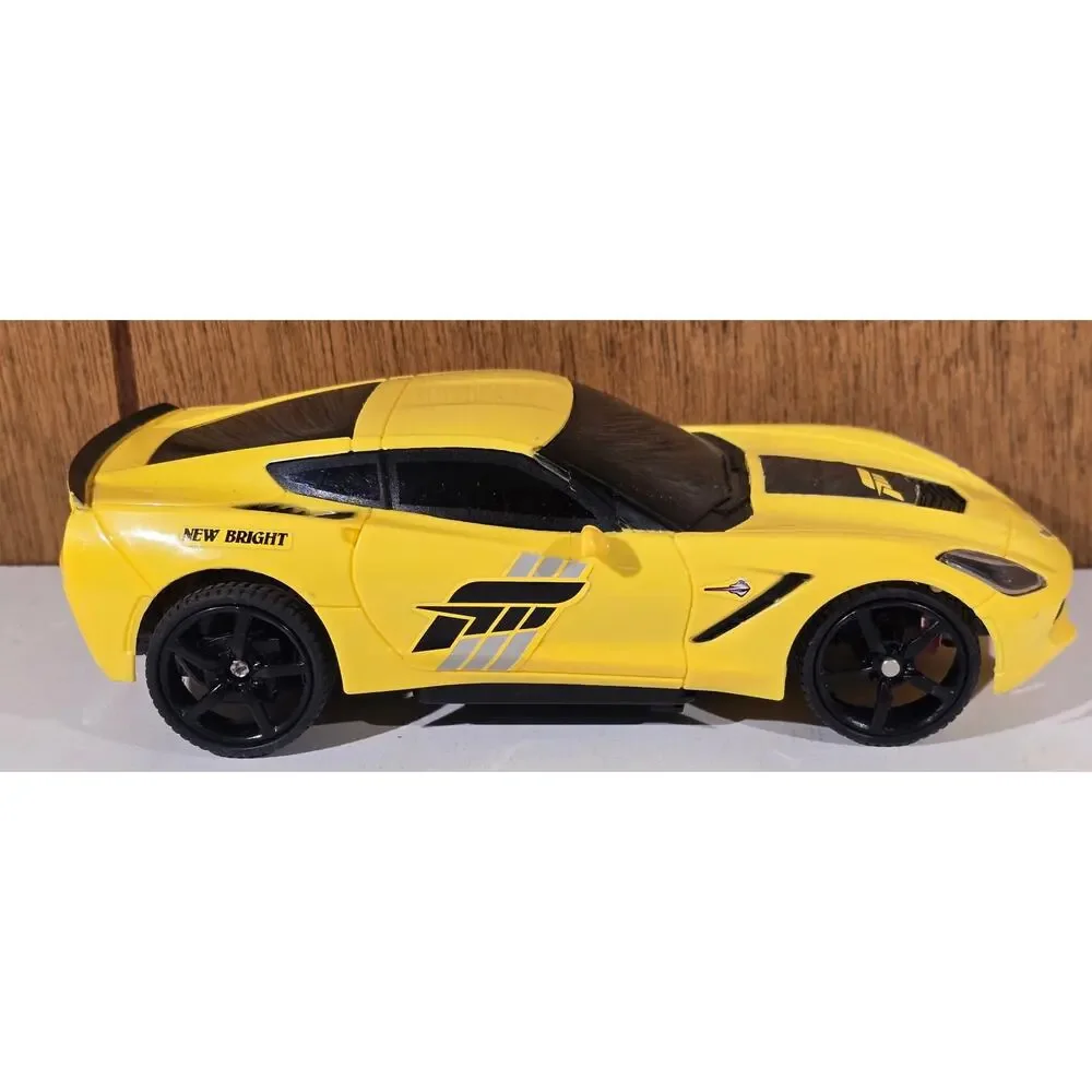 New Bright Chevrolet Corvette C7 RC Car 2.4GHz Yellow w/ Controller Working